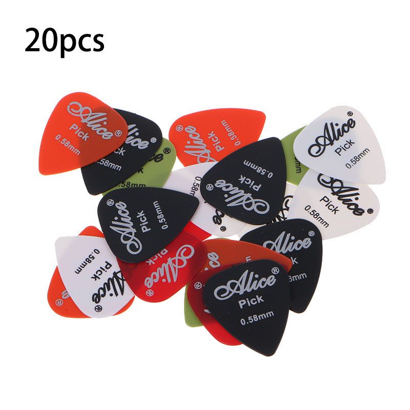 Bộ 20 Miếng Gảy Đàn Guitar 0.58mm Bằng Nilon Siêu Bền Tiện Dụng