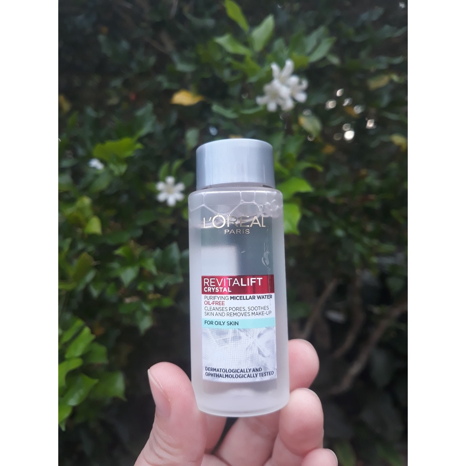 (Mini size) Nước tẩy trang Crystal Micellar Water L'Oreal Paris 30ml - dành cho Da Dầu