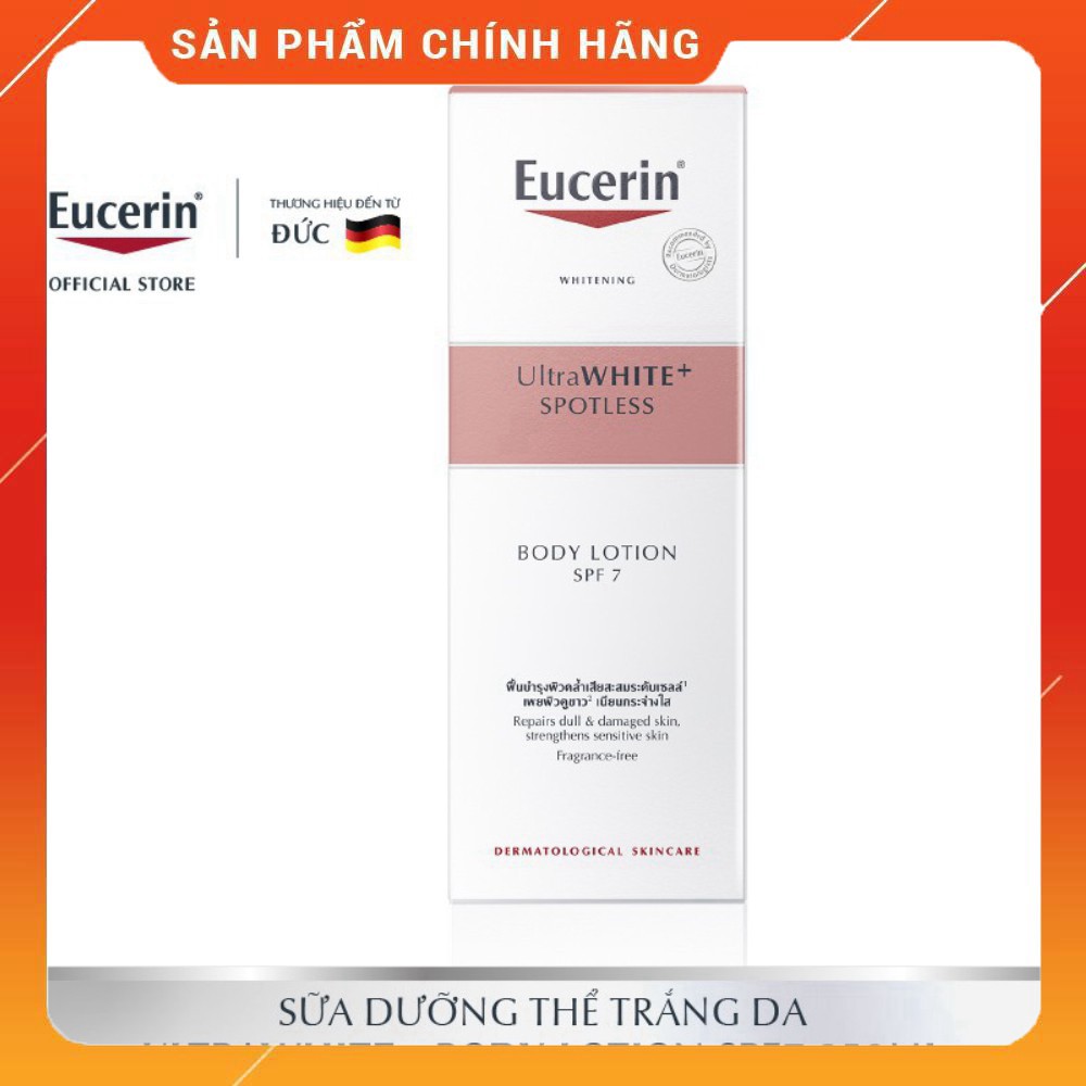 Sữa dưỡng thể trắng da nhạy cảm Eucerin Ultra White + Spotless Body Lotion SPF7 250ml- 63044 [CHÍNH HÃNG] [HÀNG TỐT]