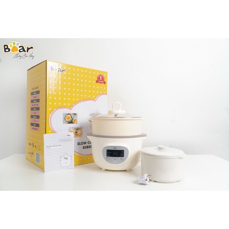 NỒI NẤU CHÁO CHẬM BEAR 1.6L BẢN QUỐC TẾ