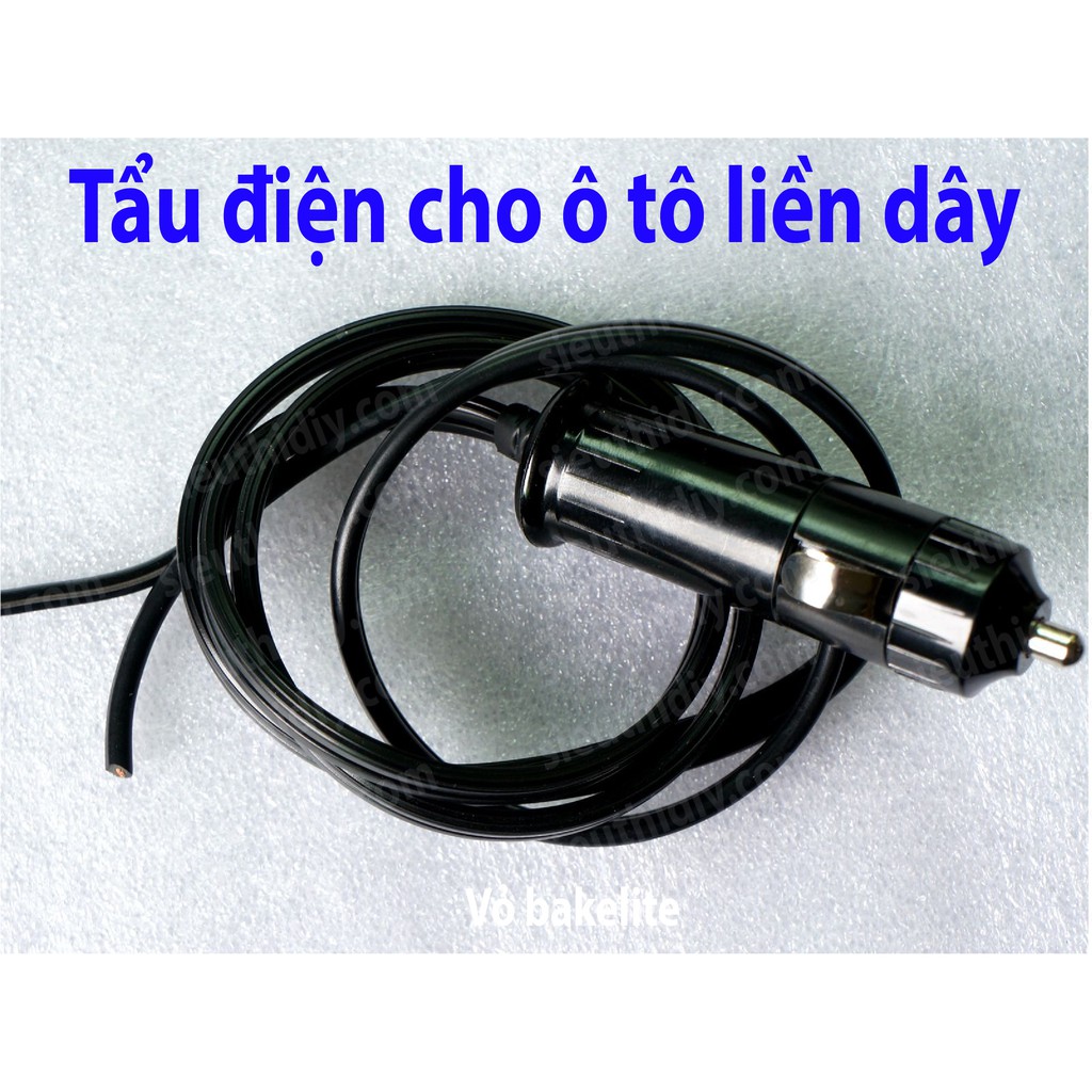 Tẩu sạc đực cắm điện cho ô tô, chịu tải 15A