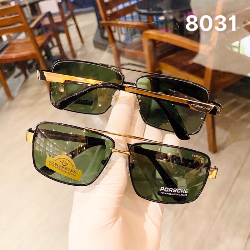 Mắt Kính Mát Thời Trang Nam 8031 Thuỷ Tinh,8712 Đổi Màu,8712 Phân Cực Polarized Chống Tia UV,Dáng Kính Hình Chữ Nhật