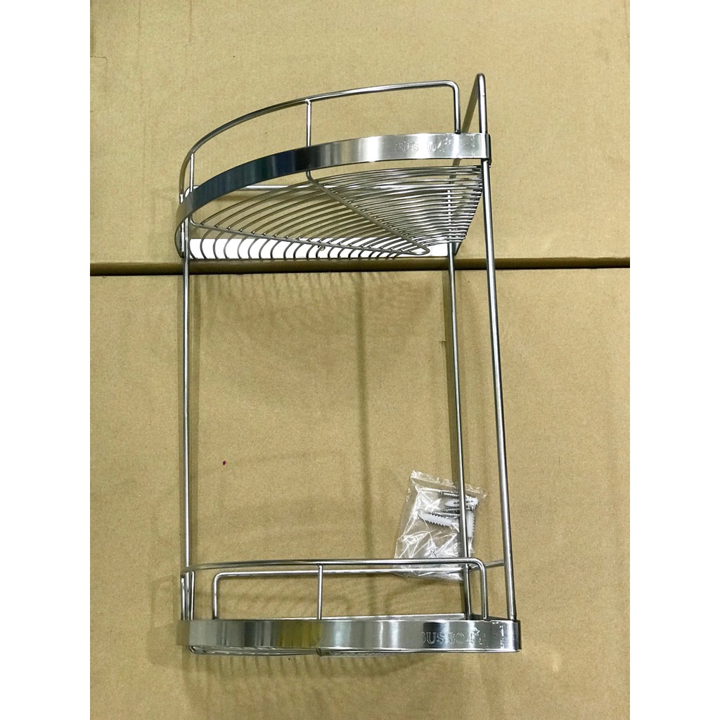 (SALE) KỆ GÓC 2 TẦNG XÀ BÔNG TẮM NAN DẦY INOX304 - HÀNG ĐẶC ĐẸP SẮC SẢO CAO CẤP