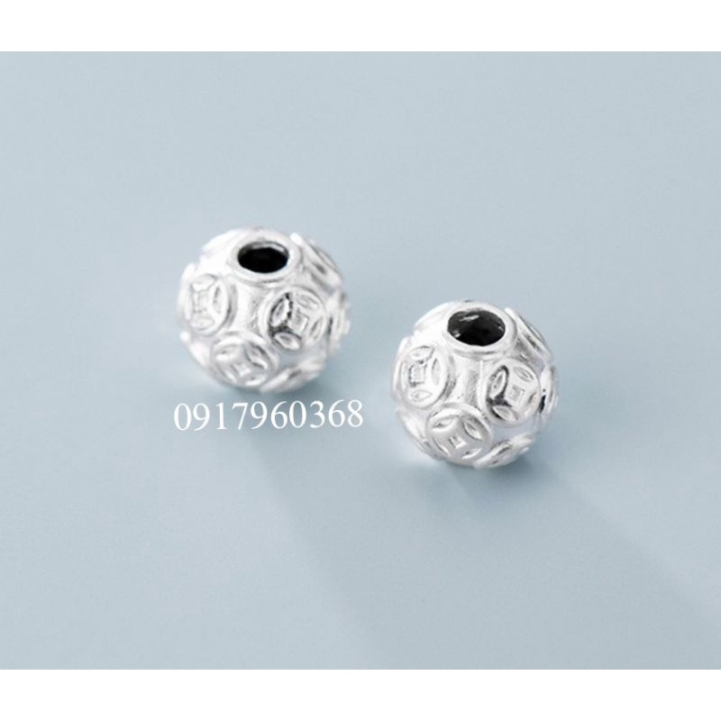 Charm bi bạc kim tiên 8li bạc s925 vĩnh viễn bảo hành bạc