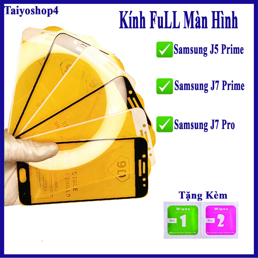 Cường lực Samsung J5 Prime/ Samsung J7 Prime/ Samsung J7 Pro/ Samsung J730 Tặng kèm giấy lau kính khô và ướt