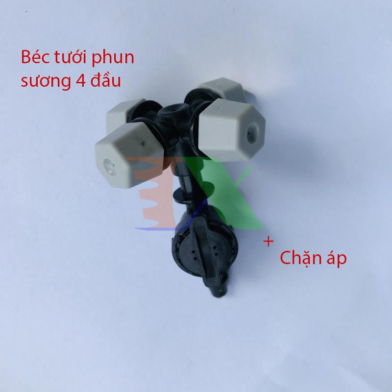Béc tưới phun sương 4 đầu MT-309 30 lit / h + chặn áp 4/7mm
