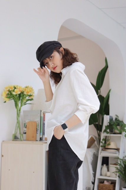 Áo Sơ Mi Tay Dài Chất Liệu Linen