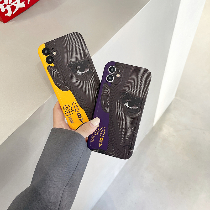 iPhone Case NBA Kobe Lens protection Creative Shockproof Matte for iPhone 12 Pro Max X Xs Max XR SE2 78Plus 11 Pro Max Soft Cover