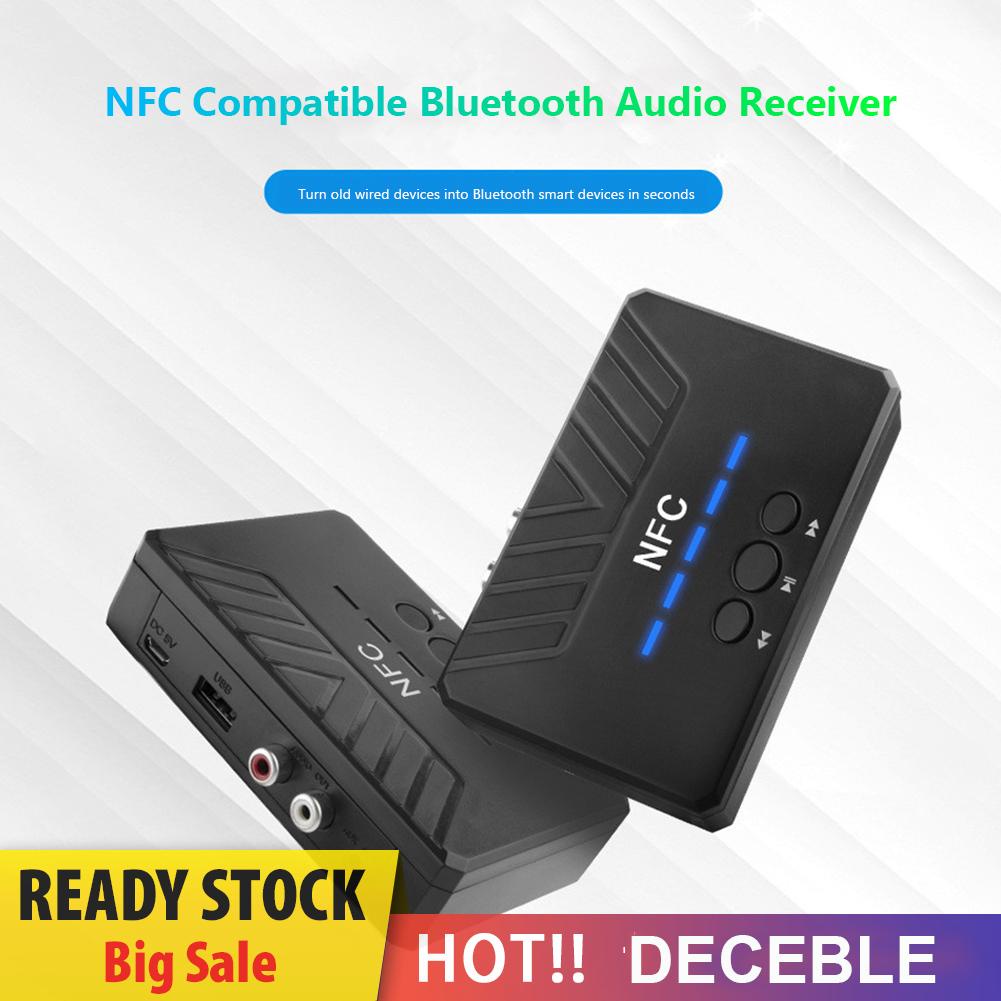 deceble H2 3.5mm AUX Jack Dongle Adapter NFC Bluetooth-Compatible Audio Receiver