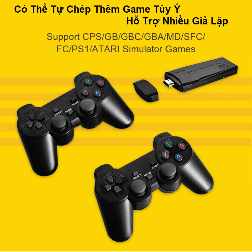 Máy Chơi Game Điện Tử 4 Nút Không Dây HDMI 4K  - Tích hợp Sẵn 3550 Trò Chơi ❤️️ Có Thể Tự Chép Game Để Chơi ❤️️ 2021 ❤️️