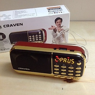 Đài thẻ nhớ craven cr 836/836s có 2 khe cắm thẻ nhớ - usb - đài fm - phát kinh phật đài fm