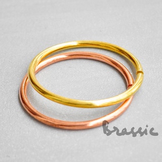 Vòng tay đồng nam nữ, kiềng đồng trơn vintage VT27, có hai loại đồng thau và đồng đỏ