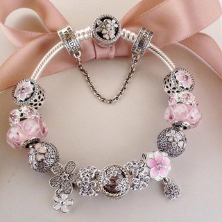 Charm bạc hoa daisy 5 cánh đá