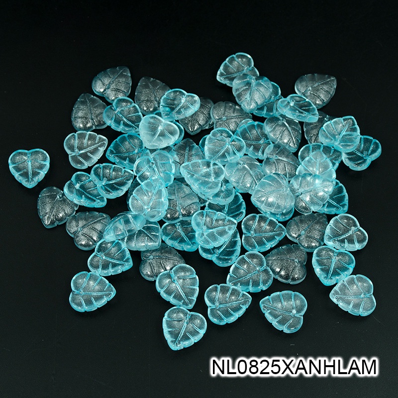 5 lá thủy tinh hình trái tim - 14*15mm - nguyên liệu làm trâm