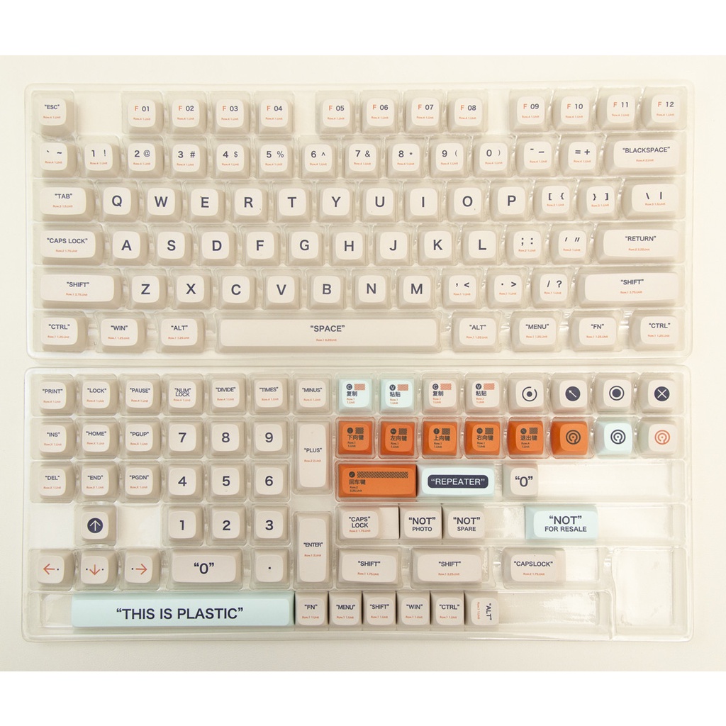 140 Phím Plastic Keycap XDA Hồ sơ retro PBT DYE SUB Bàn phím cơ học Keycaps