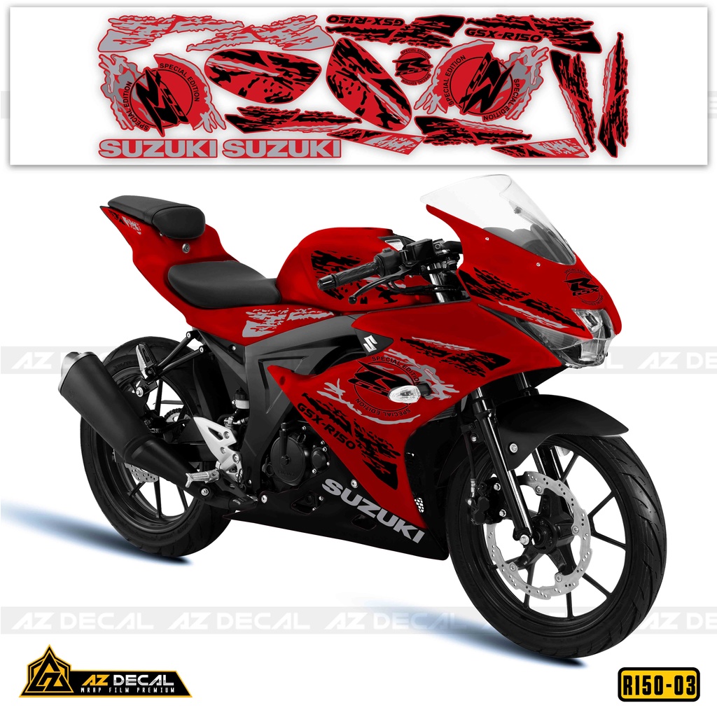 Decal Chế Dán Xe GSX R150 Mẫu Special Edition Nhiều Lựa Chọn Màu | GSX R150-03 | Tem Rời Chống Nước, Chống Bay Màu