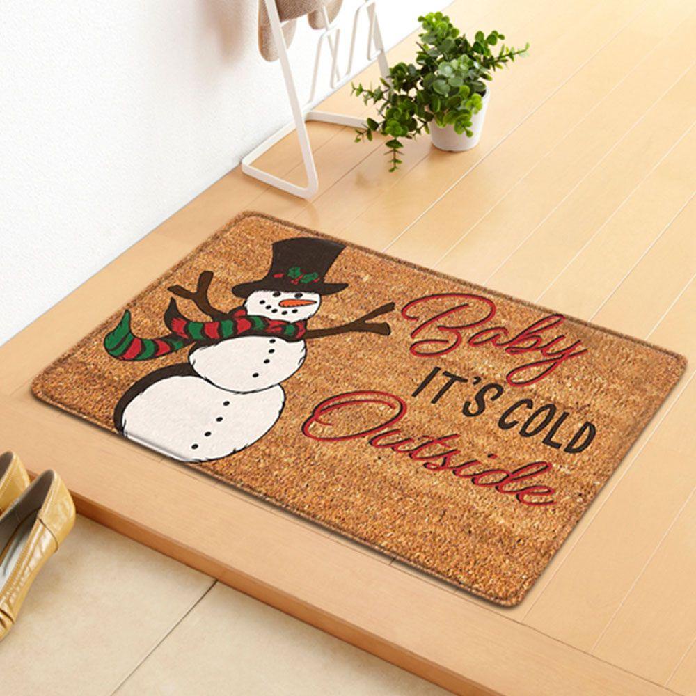 YNATURAL Thảm Trải Sàn Họa Tiết Giáng Sinh