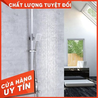 Bộ cây sen tắm vuông inox 304 nóng lạnh cao cấp - Củ sen nặng