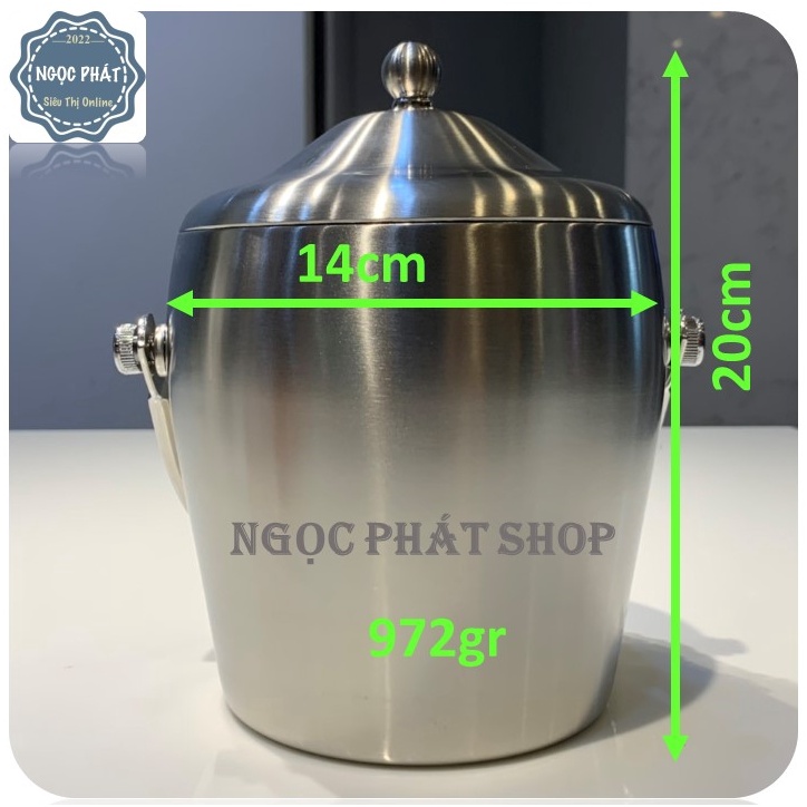 XÔ ĐÁ DÀY 2LỚP INOX 304 GIỮ NHIỆT, ƯỚP RƯỢU VANG, GIỮ NÓNG CANH HẦM- KIỂU DÁNG CỔ CHÂU ÂU CỰC KÌ SANG TRỌNG