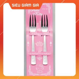 Set 2 dĩa inox hình Hello Kitty