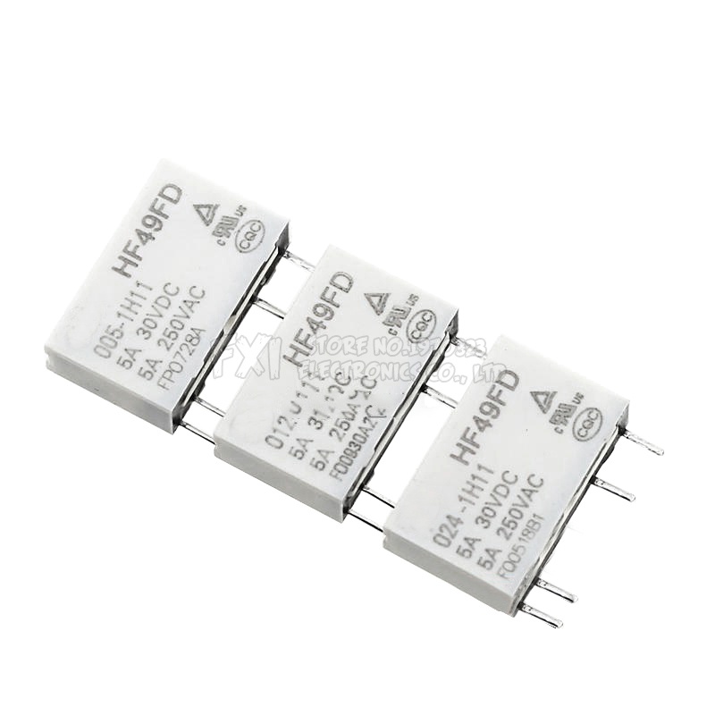 Set 5 Rơ Le 12V HF49FD-005-1H11 005-1H12 HF49FD DC5V 1H11 4PIN 5A 5V 12V 24V Chuyên Dụng