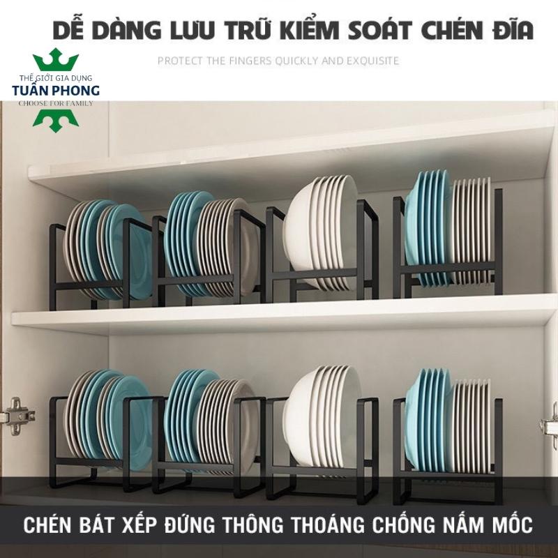 Kệ Để Chén Đĩa Sơn Tĩnh Điện Đa Năng,Giá Để Bát Đĩa Nhỏ Gọn Tiết Kiệm Cho Căn Bếp Nhà Bạn