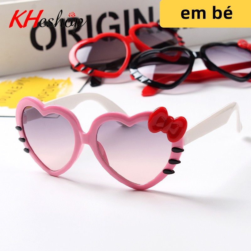Kính râm hình trái tim cực yêu cho bé,Kính thời trang cho bé Chống UV, Cực Tím,  CHống nắng siêu bền giá rẻ mã Y1308