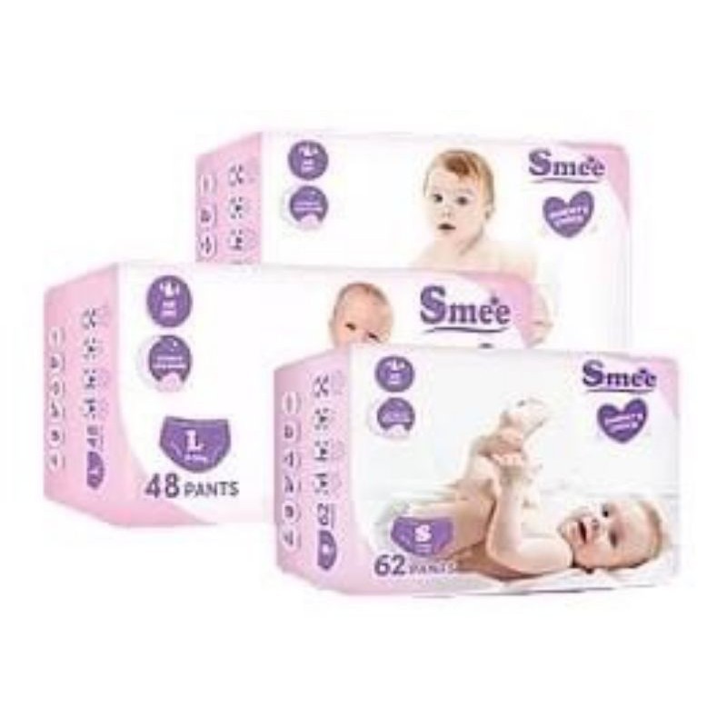 Bỉm Quần Smee S60/M54/L46/XL40/XXL34