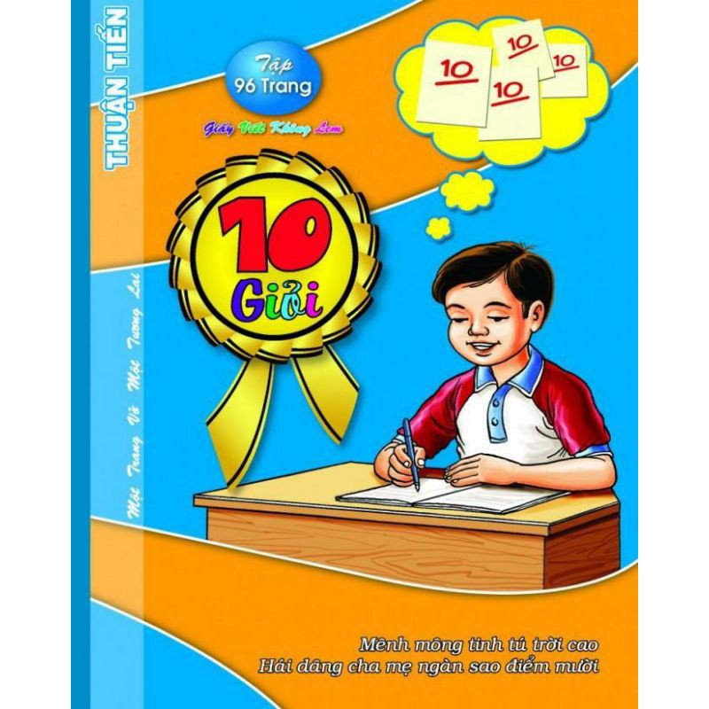 Lốc 10 Quyển Tập 96 Trang Điểm 10 4 Ô Ly ( Thuận Tiến )