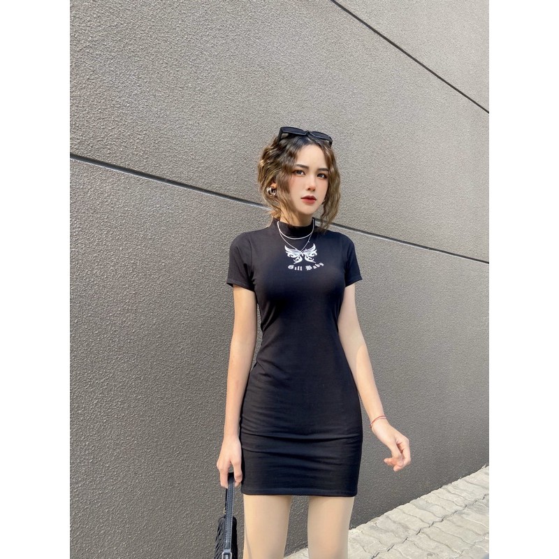 [Mã SKAMA06 giảm 8% tối đa 50K đơn 250K] Đầm Body Thun Cotton GB Logo Bướm Cực Chất (GB Mini Dress) | BigBuy360 - bigbuy360.vn