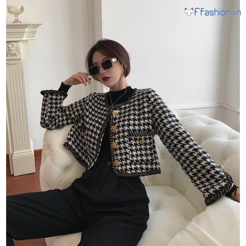 Áo Khoác Cardigan Dáng Ngắn Thời Trang Cho Nữ