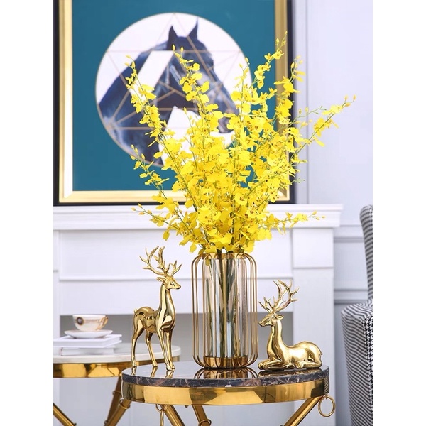 Hoa lụa cao cấp trang trí mô phỏng lan khiêu vũ sang chảnh hàng đẹp phong cách Bắc Âu