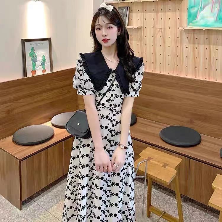 Đầm Hoa Cổ Búp Bê Dáng Rộng Thời Trang Mùa Hè Phong Cách Pháp Hàng Mới 2022 Dành Cho Bạn Nữ