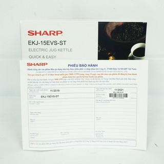 Bình đun siêu tốc Sharp EKJ-15EVS-ST 1.5L 2200W