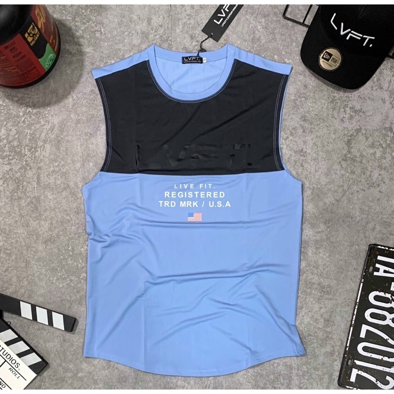 [sale sốc] áo tanktop thể thao nam LIVEFIT,áo sát nách nam.