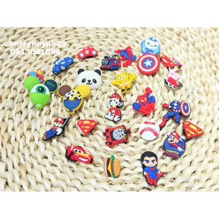 Charm gắn dép/ gắn balo nhân vật hoạt hình