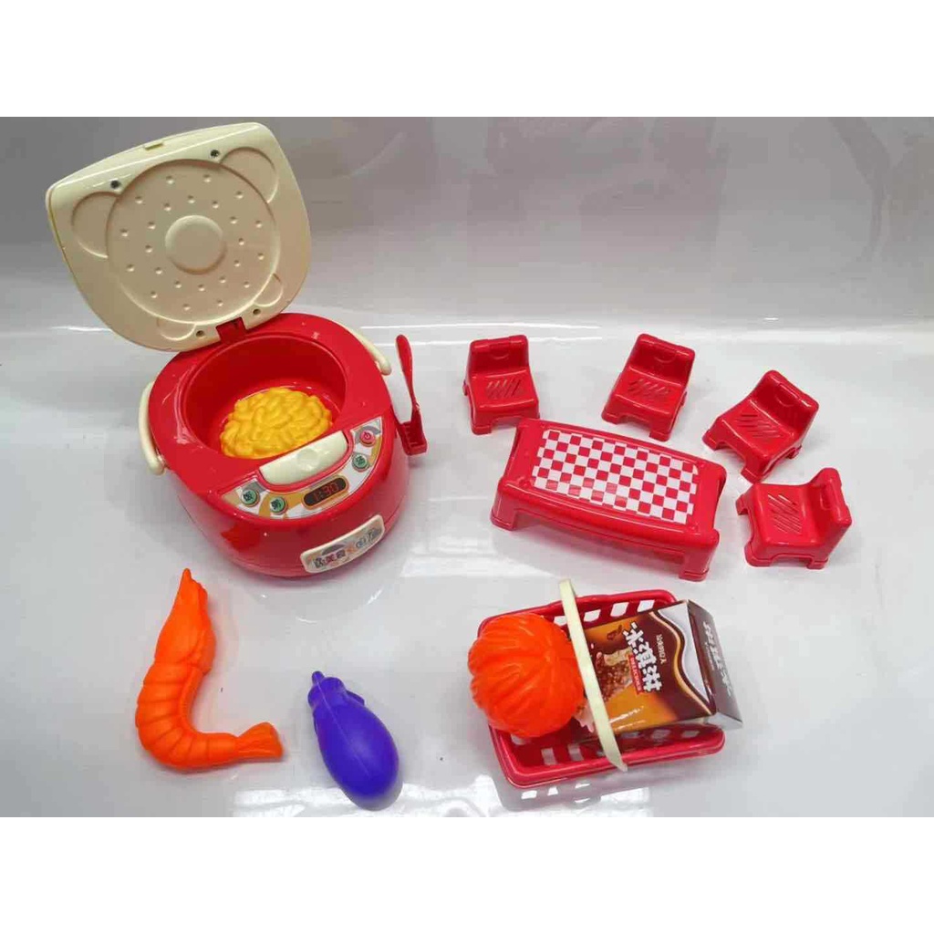 Đồ Chơi Mô Phỏng Dụng Cụ Nồi Cơm Điện Và Phụ Kiện Nhà Bếp Cho Bé Gái Từ 2-6 Tuổi