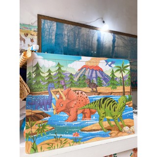 Tranh Lắp Ghép Xếp Hình Bằng Gỗ 60 Mảnh , Khủng Long Bạo Chúa