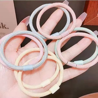 Dây cột tóc cao su co giãn thiết kế đơn giản cho nữ