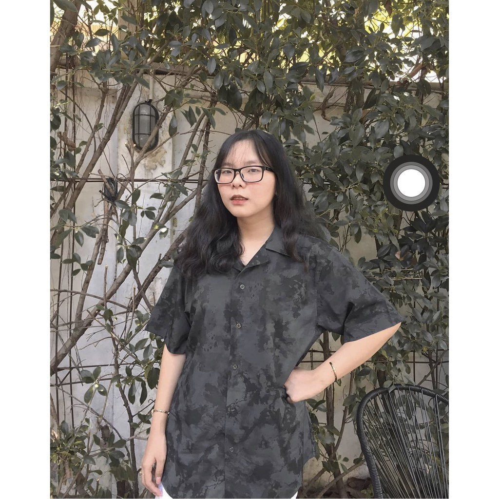 Sơ mi Họa Tiết MENDE Dark Sky Tay Ngắn Cổ Vest Thời Trang Unisex Vải Lụa Chéo | BigBuy360 - bigbuy360.vn