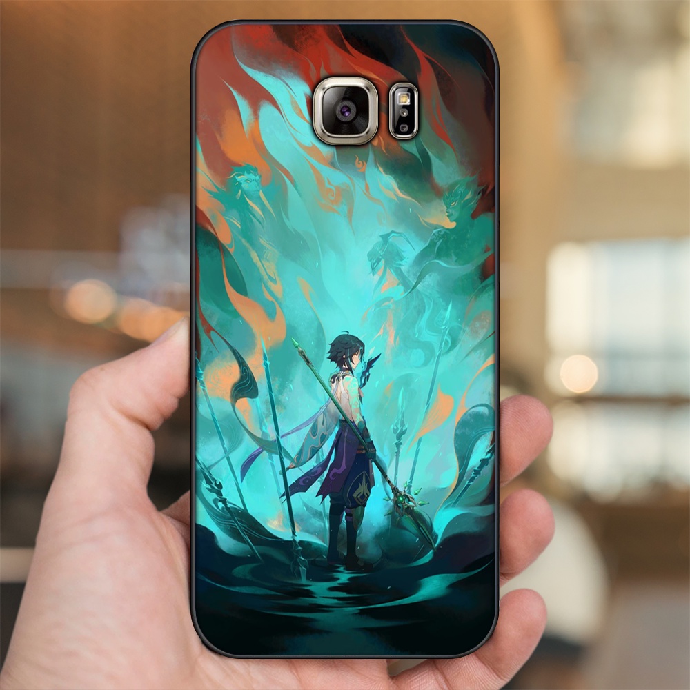 Ốp lưng Samsung Note 5 viền đen in hình Xiao Genshin Impact