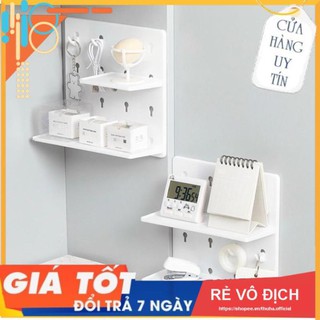 KỆ ĐA NĂNG DÁN TƯỜNG ĐỂ ĐỒ VÀ TREO TRANG SỨC DECOR SIÊU ĐA NĂNG