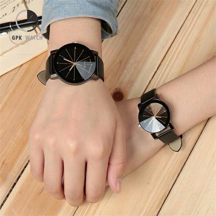 Đồng Hồ Nam Nữ Thời Trang Đồng Hồ Đôi Dây Da Độc Đáo Siêu Đẹp Phong Cách Hàn Quốc ZO95