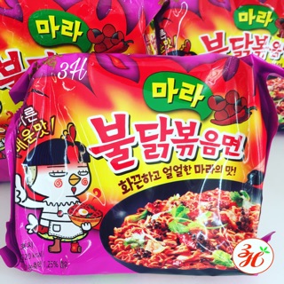 Combo 5 gói mì gà cay Tím Hàn Quốc