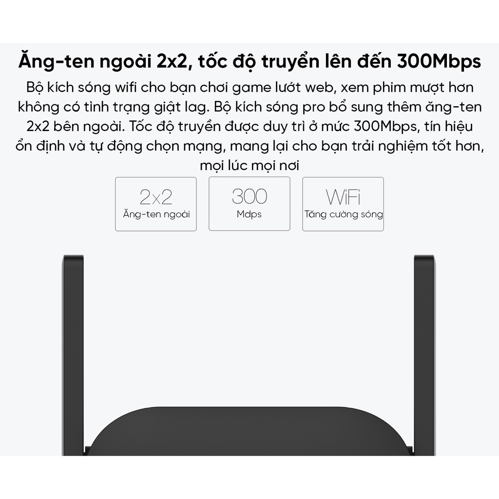 Bộ kích sóng Wifi Xiaomi Repeater pro