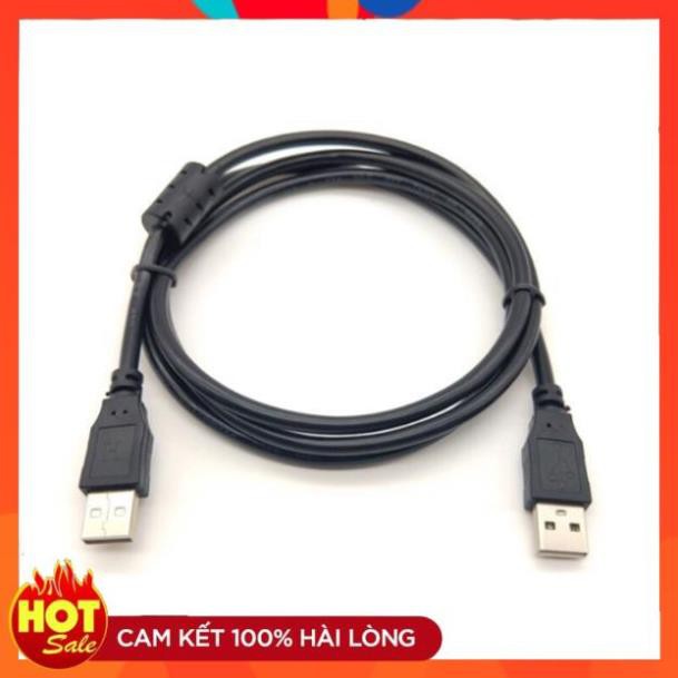 [Chính Hãng] Dây cáp usb 2 đầu đực dài 1.5 m đen-Cổng kết nối của cáp usb 2 đầu dương