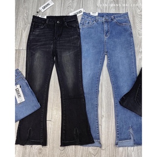 QUẦN JEANS LOE ỐNG XẺ