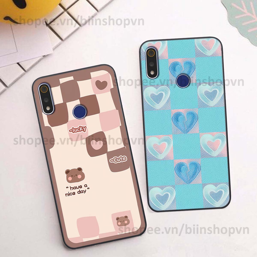 Ốp Realme 3 / 3 Pro caro trái tim nhiều màu sắc, đầy cá tính, khẳng định phong cách