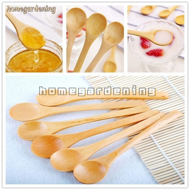 Set 5 Muỗng Gỗ Tre Ăn Tráng Miệng