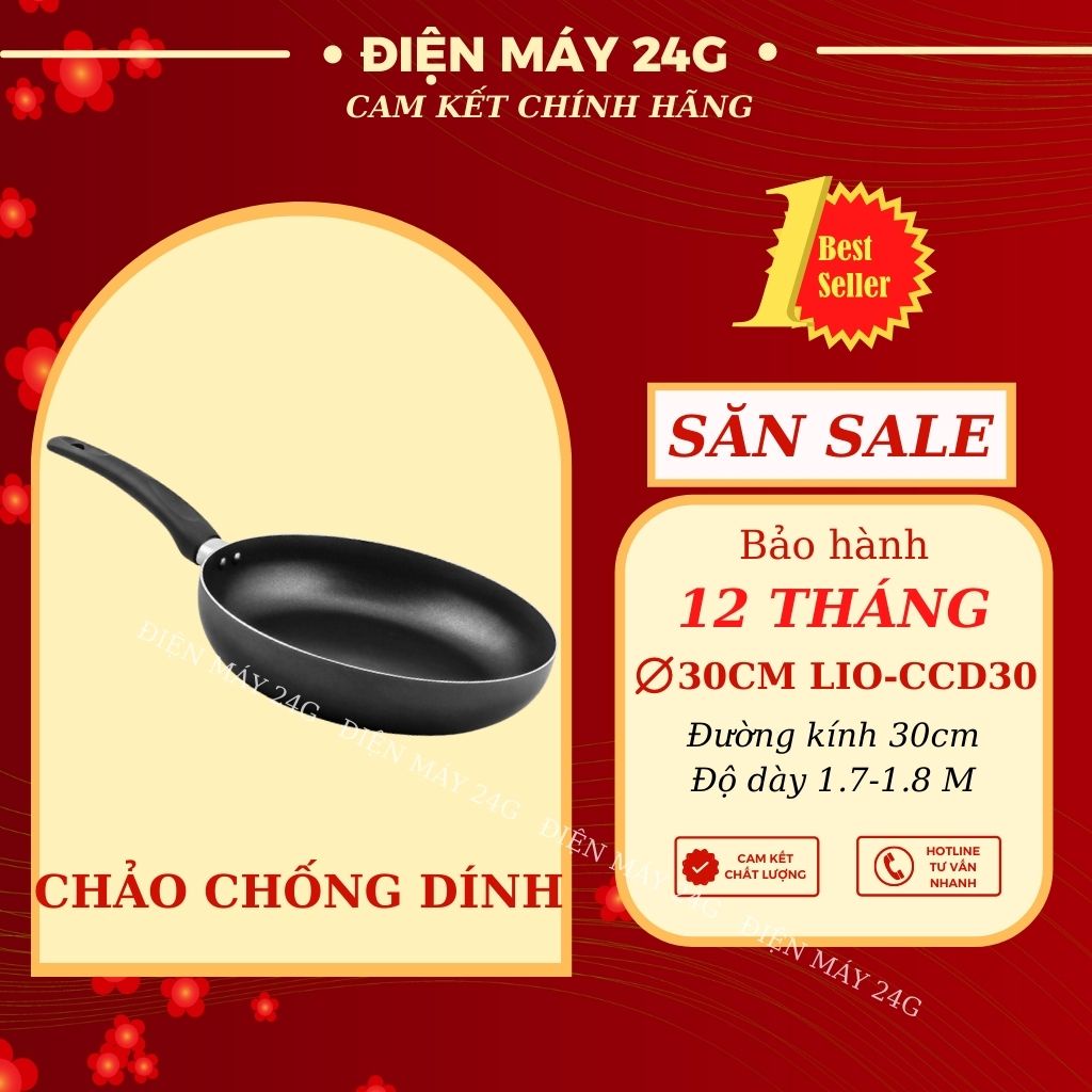 Chảo chống dính Φ30cm LIO-CCD30 hàng chuẩn cho không gian bếp sạch đẹp